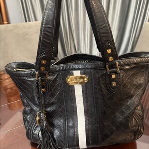 L.A.M.B. Black and White Quilted Tote